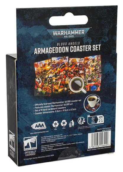Warhammer 40,000 Untersetzer-Set Blood Angels Armageddon 15 cm