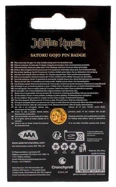 Jujutsu Kaisen Icon Anstecknadel Satoru Gojo