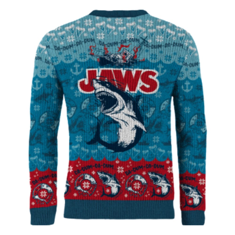 Der weiße Hai Christmas Pullover Jaws  Größe XL