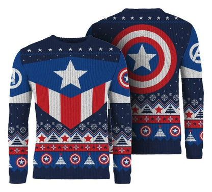 Captain America Christmas Pullover Größe XXL