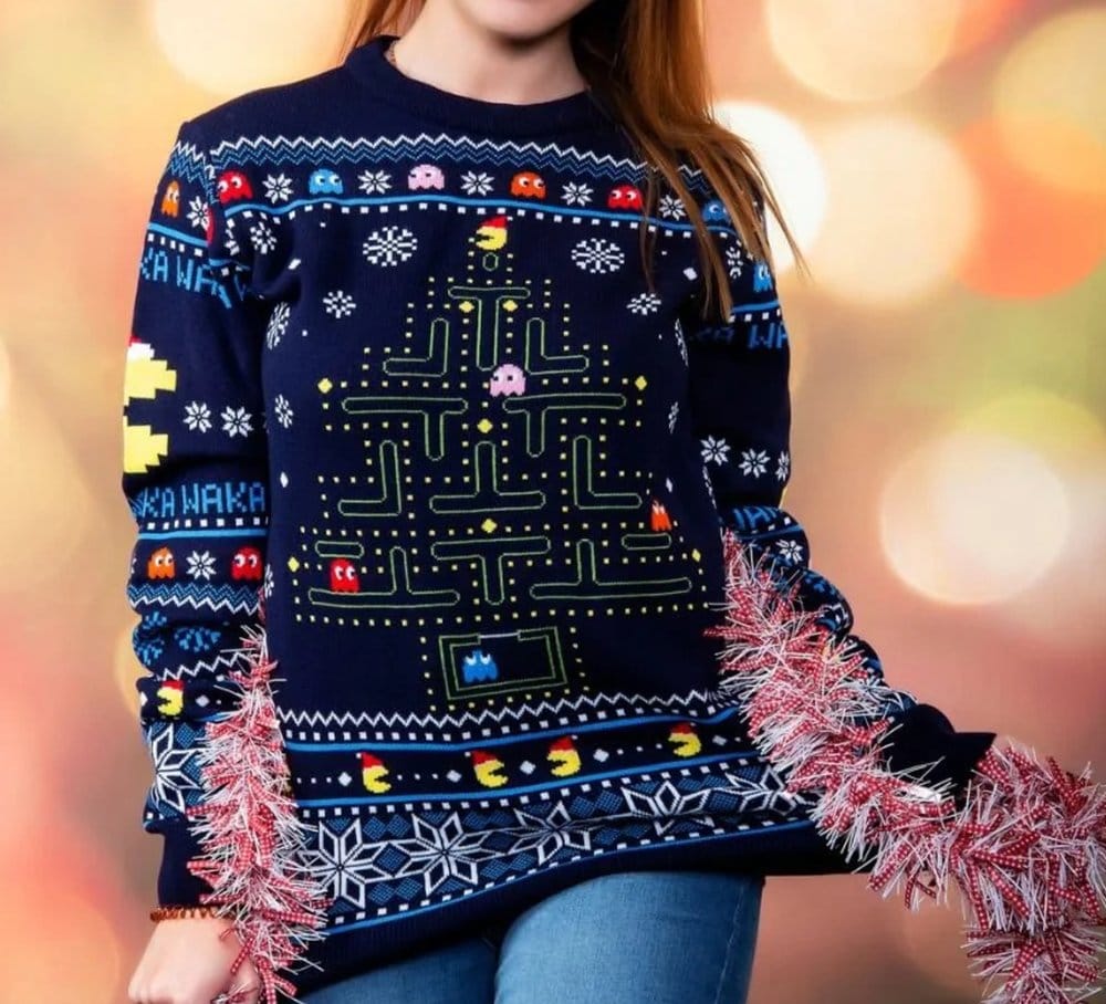 Pac-Man Christmas Pullover Größe XXXL