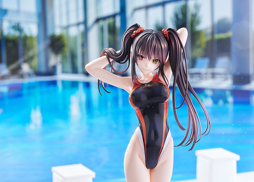 Date A Live Swimsuit Silhouette PVC Figur 1/7 Kurumi Tokisaki Swimwear Ver. 24 cm