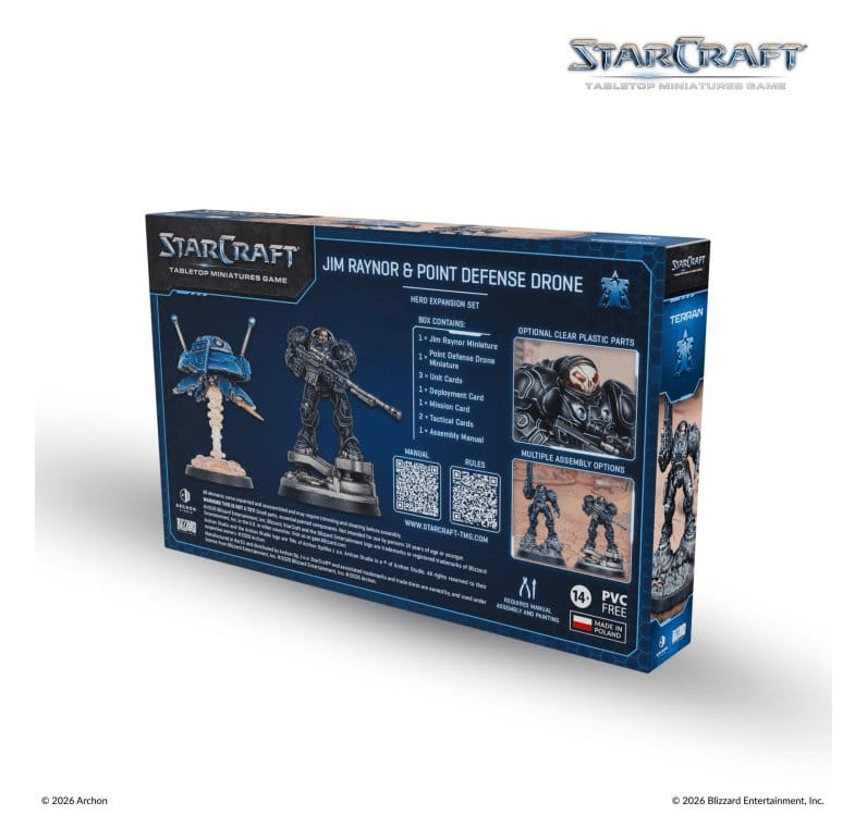 StarCraft TMG Helden Erweiterungs-Set Terran: Jim Raynor & Point Defense Drone