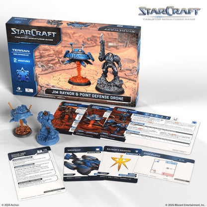 StarCraft TMG Helden Erweiterungs-Set Terran: Jim Raynor & Point Defense Drone