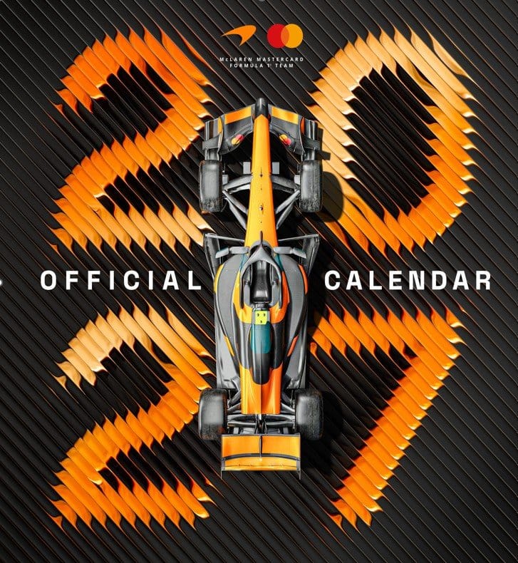 McLaren Mastercard Formula 1 Team Offizieller Kalender 2027 30 x 30 cm