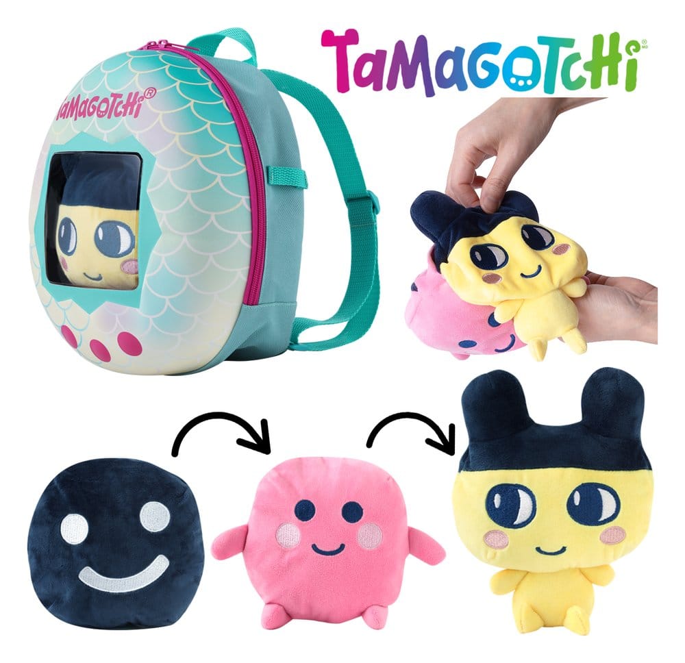 Tamagotchi Adventure Companion Rucksack 3-in-1 mit Plüschfigur