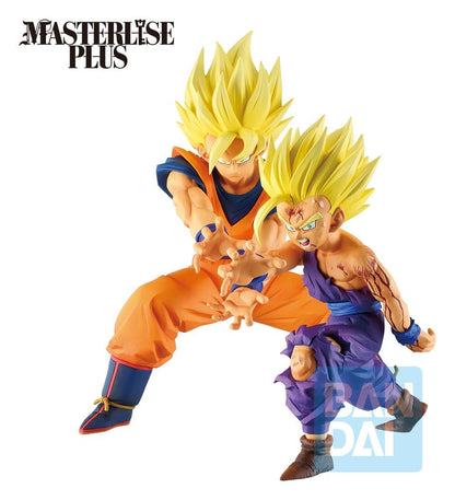 Dragon Ball Z Ichibansho Masterlise Plus PVC-Figur Vater-Sohn Kamehameha (Battle of Gods) 17 / 14 cm