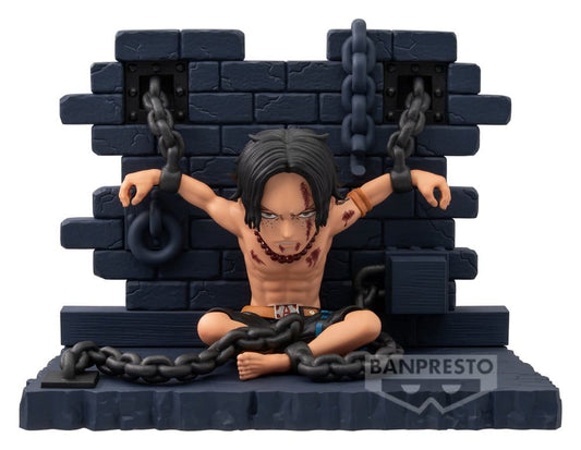 One Piece World Collectable Figure Minifigur Portgas D. Ace (Impel Down) 8 cm