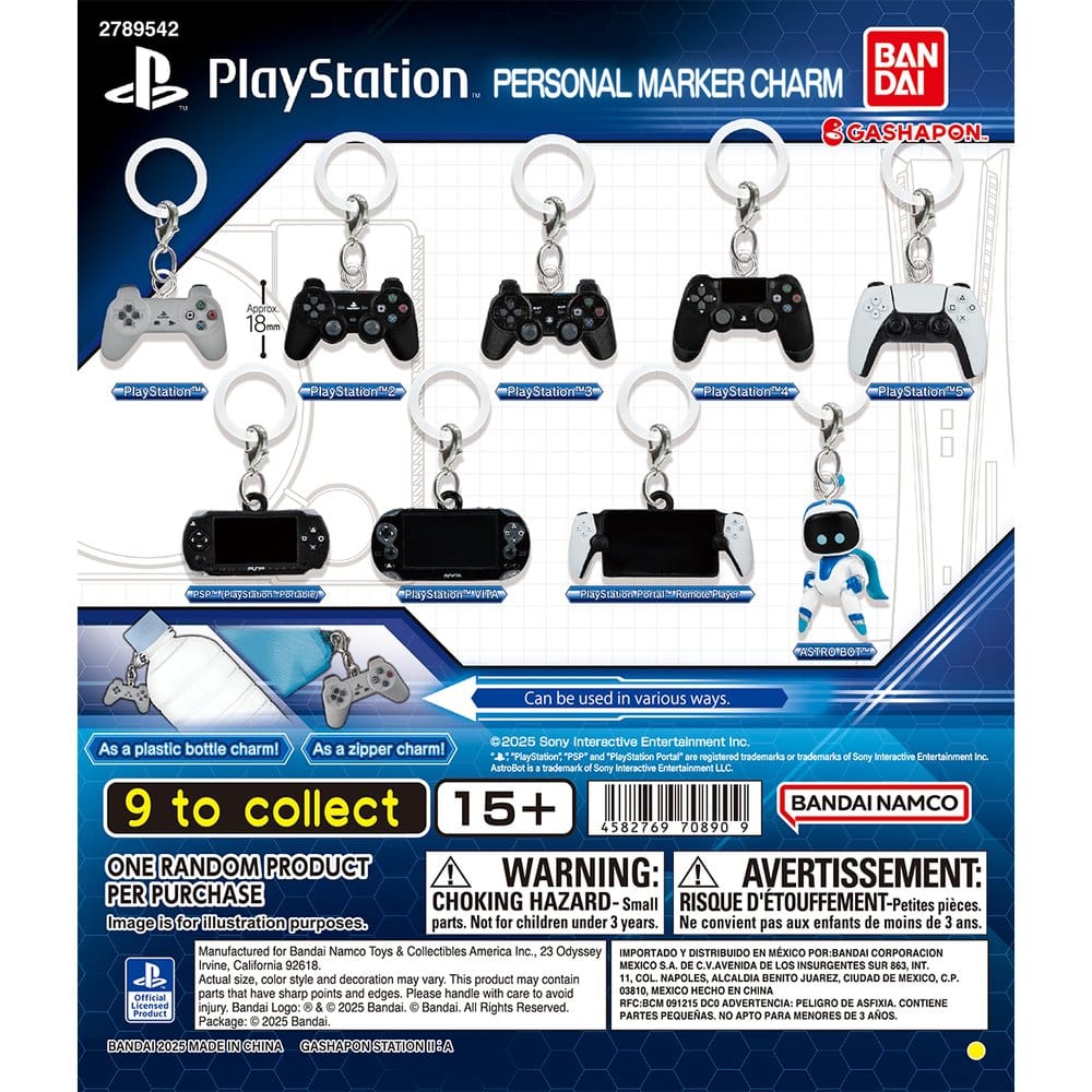 PlayStation Personal Marker Charm Gashapon Schlüsselanhänger Blind Box Display (24)