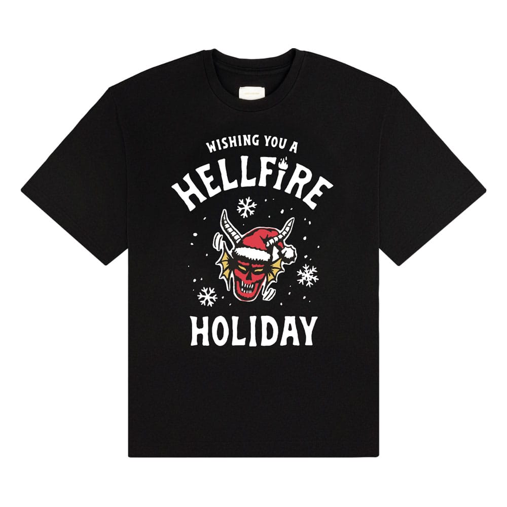 Stranger Things T-Shirt Wishing You A Hellfire Holiday Größe XL