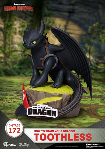 Drachenzähmen leicht gemacht D-Stage PVC Diorama Ohnezahn Statue 14 cm