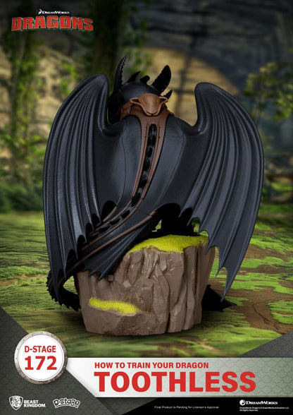 Drachenzähmen leicht gemacht D-Stage PVC Diorama Ohnezahn Statue 14 cm