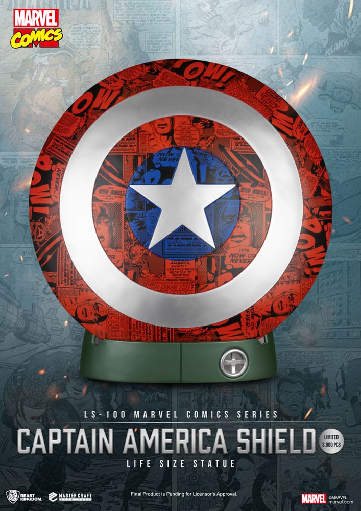 Marvel Comics PVC Captain America Schild Life Size Statue 64 cm