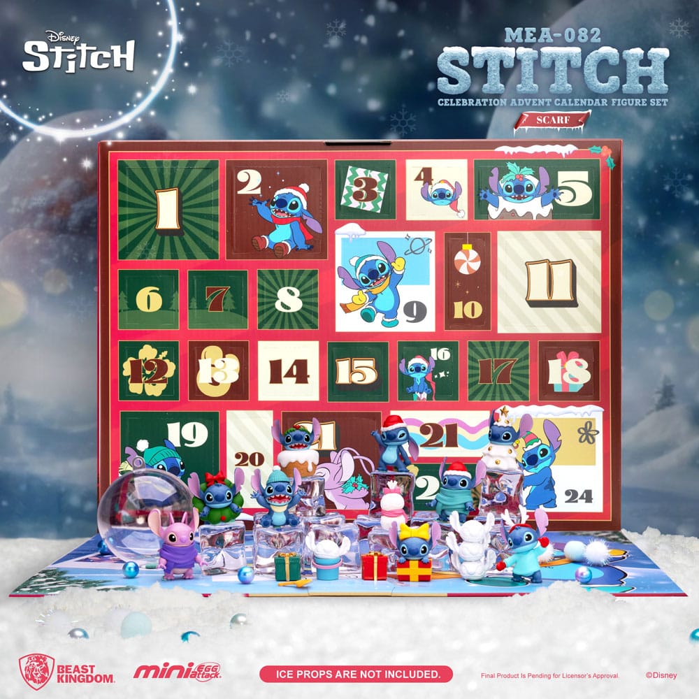 Lilo & Stitch Mini Egg Attack Adventskalender Stitch celebration Figure Set (Cookie) 10 cm