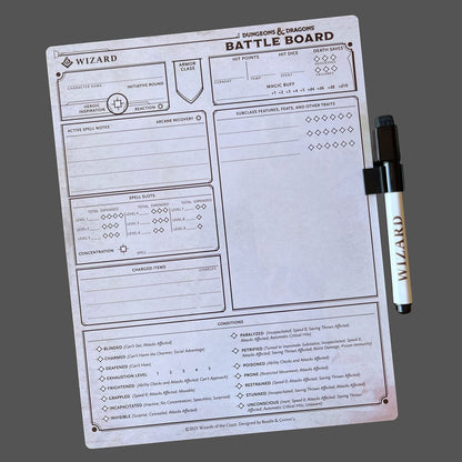 Dungeons & Dragons Battle Board Kampfbretttafel Zauberer (Wizard)