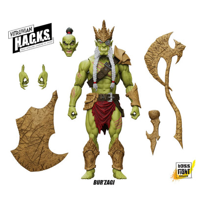 Vitruvian H.A.C.K.S. Actionfigur Mighty Orc Sovran Bur'Zagi