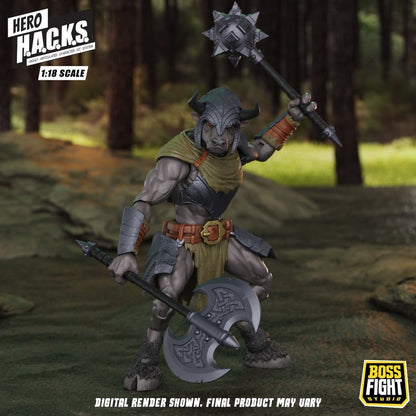 Hero H.A.C.K.S. Core Actionfigur 1/18 Heroes and Villains Wave 1 Minos Auroxos: Labyrinthian Warrior
