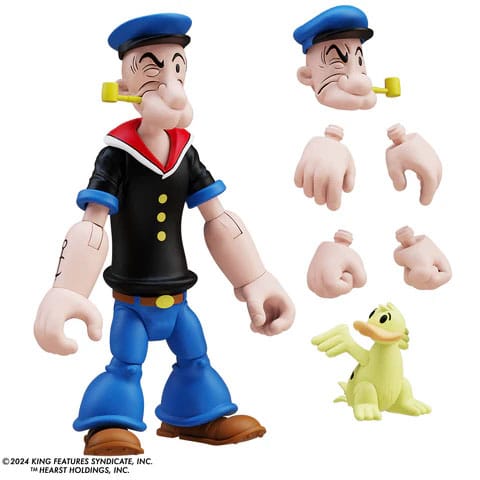 Popeye Actionfigur Wave 03 Popeye 1st Appearance Black Shirt