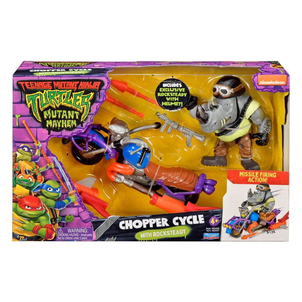 Teenage Mutant Ninja Turtles Actionfigur Chopper mit Rocksteady