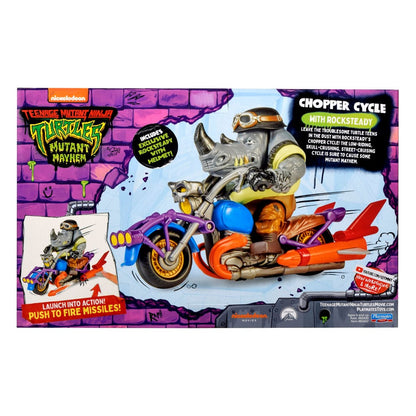 Teenage Mutant Ninja Turtles Actionfigur Chopper mit Rocksteady