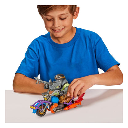Teenage Mutant Ninja Turtles Actionfigur Chopper mit Rocksteady