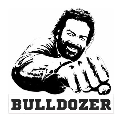 Bud Spencer 3D Blechschild Bulldozer black/white 45 x 45 cm
