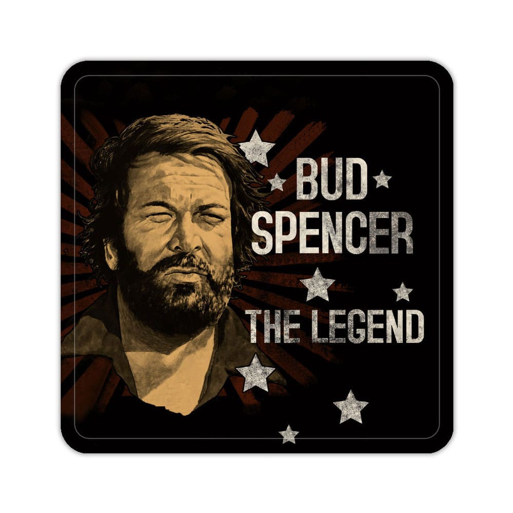 Bud Spencer Bierdeckel aus Blech The Legend 10 x 10 cm