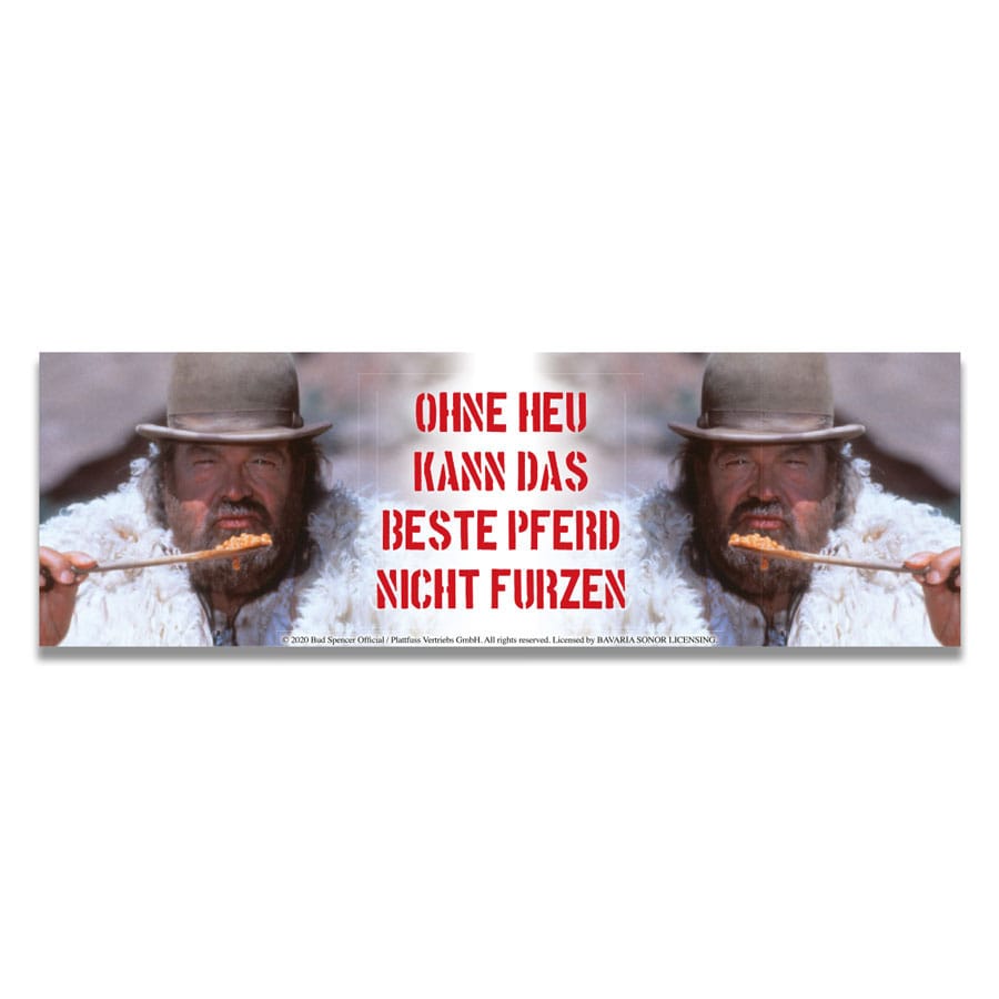 Bud Spencer Emaille Tasse Ohne Heu kann das beste Pferd...