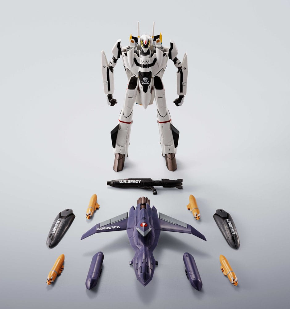 Macross Hi-Metal R Actionfigur VF-0S Phoenix (Roy Focker Use) & QF-2200D-B Ghost Set 14 cm
