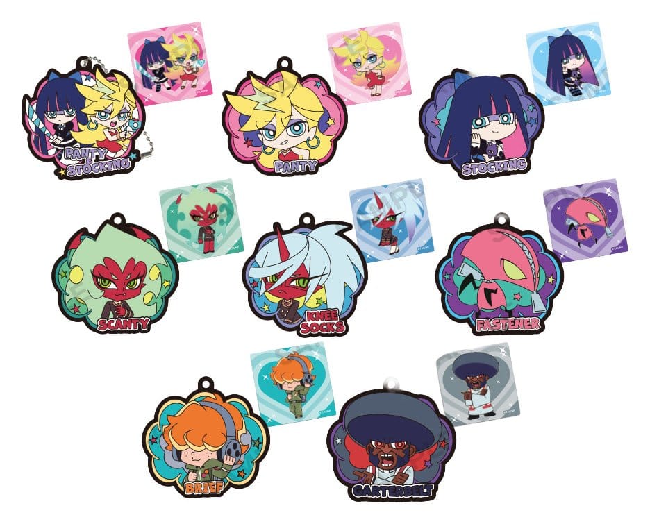 Panty & Stocking with Garterbelt Keyholder Gummi-Anhänger 5 cm Sortiment (6)