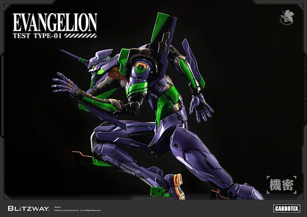 Evangelion Carbotix Actionfigur Evangelion Unit-01 Test Type (Standard Ver.) 33 cm