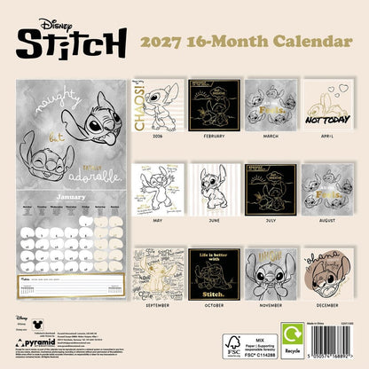 Stitch Kalender Life is Better with Stitch 2027 30 x 30 cm