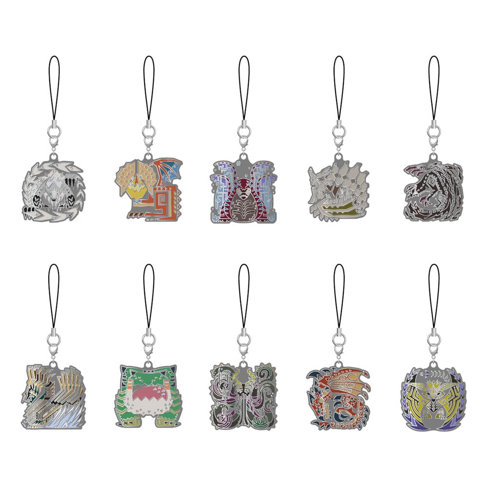 Monster Hunter Wilds Metall-Schlüsselanhänger Monster icon Blind Box Sortiment (10)