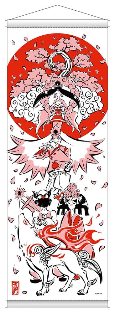Okami 20th Anniversary Reprint Art Project Wandbehang Spring 74 x 28 x 2 cm