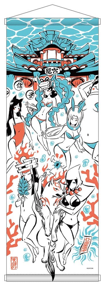 Okami 20th Anniversary Reprint Art Project Wandbehang Summer 74 x 28 x 2 cm