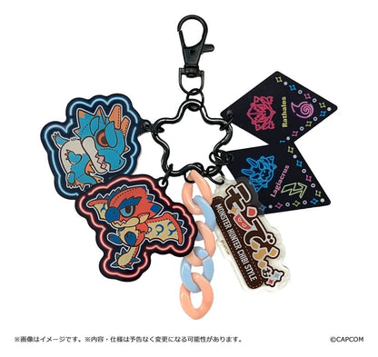 Monster Hunter Chibi Style Acryl-Schlüsselanhänger Multi Charm: Rathalos & Lagiacrus