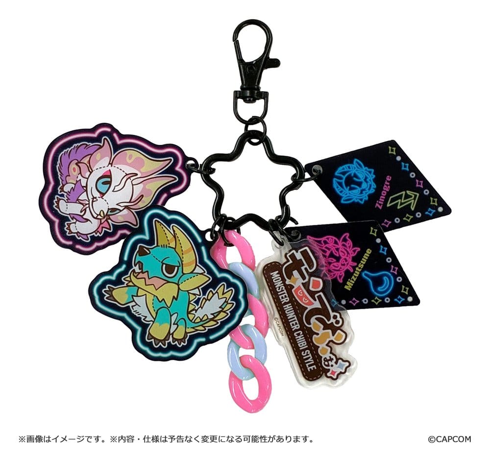 Monster Hunter Chibi Style Acryl-Schlüsselanhänger Multi Charm: Zinogre & Mizutsune