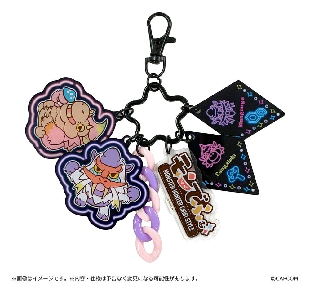 Monster Hunter Chibi Style Acryl-Schlüsselanhänger Multi Charm: Blangonga & Congalala