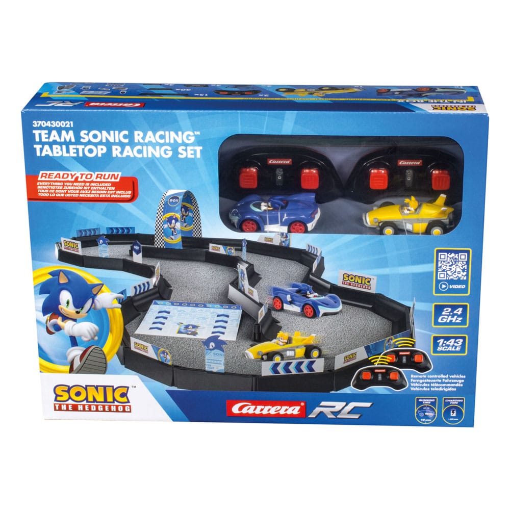 Sonic the Hedgehog RC Ferngesteuertes Auto 1/43 2,4GHz Tabletop Racing Set