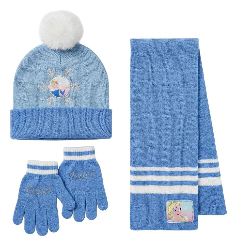 Die Eiskönigin Beanie, Schal & Handschuhe 3er-Set