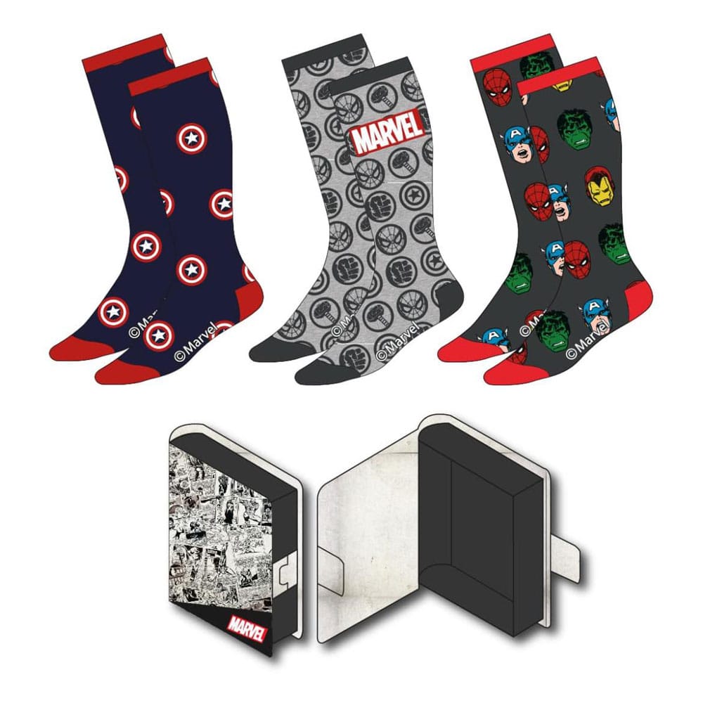 Marvel Socken 3er-Pack 38-45