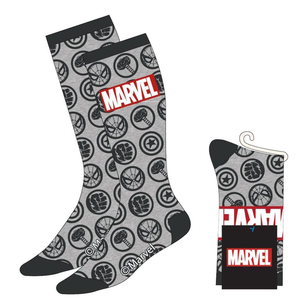 Marvel Socken Avengers Faces Grey 38-45