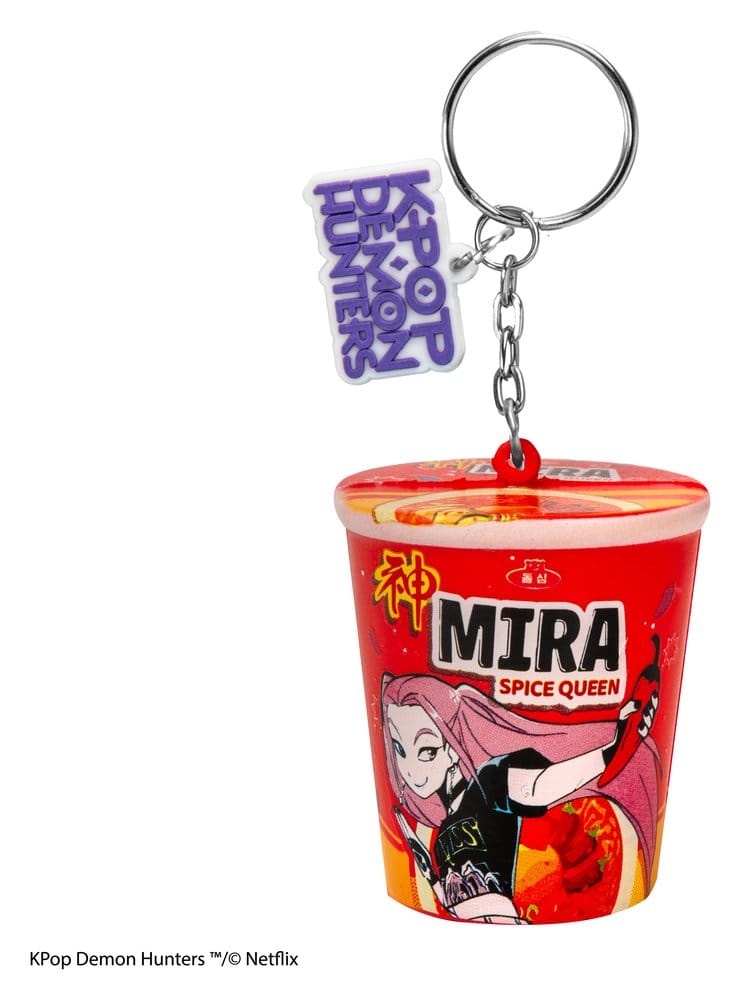 KPop Demon Hunters Squishy Schlüsselanhänger Mira Spice Queen Noodles