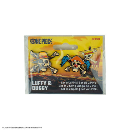 One Piece Ansteck-Pins 2er-Pack Luffy & Buggy