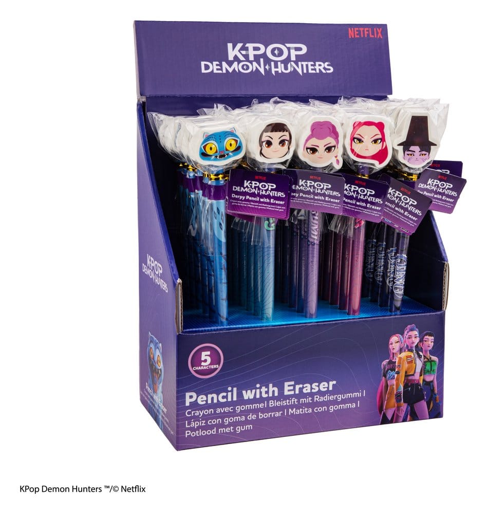 KPop Demon Hunters Bleistift & Radiergummi Serie 1 Display (30)