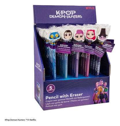 KPop Demon Hunters Bleistift & Radiergummi Serie 1 Display (30)
