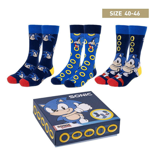 Sonic the Hedgehog Socken 3er-Pack Sonic 40-46