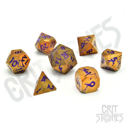 CritStones Metal Würfel Set Shattered Sigils (7)