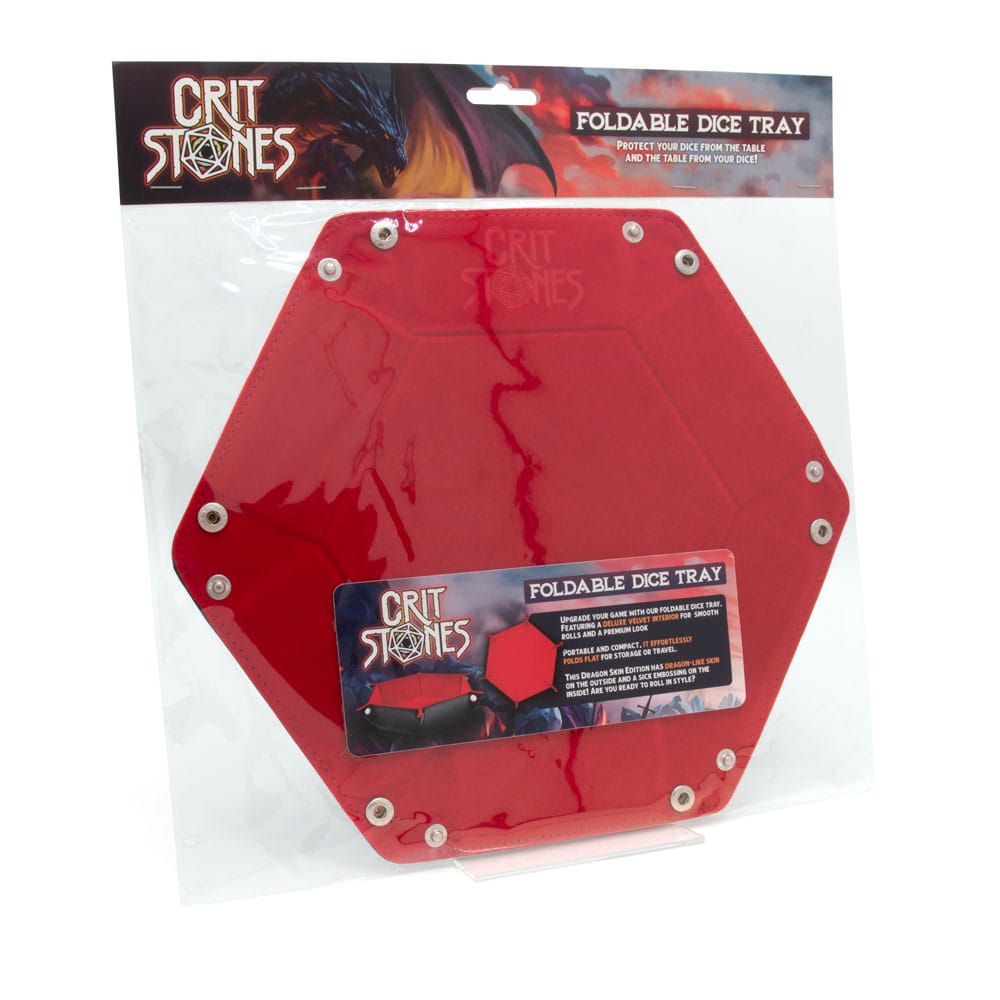 CritStones Faltbarer Würfelteller Red