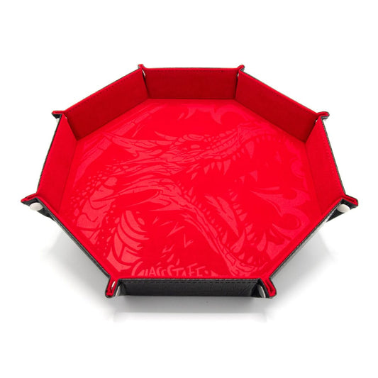 CritStones Faltbarer Würfelteller Dragon Skin XL Edition Red